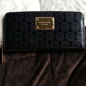 Black and Gold Michael Kors wallet